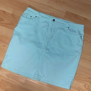 Women’s plus size L.L Bean baby blue Jean skirt
